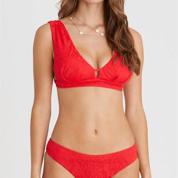 NEW AQUA BLU celeste bikini top in rossa - Picture 1 of 3